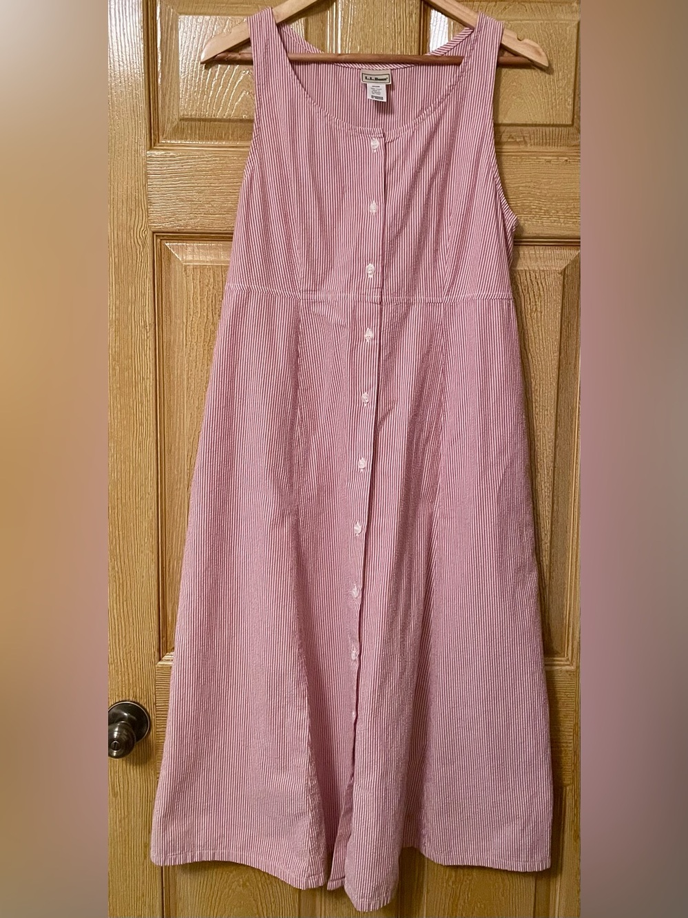 Classic Button-Front Red Striped Sundress size 12P